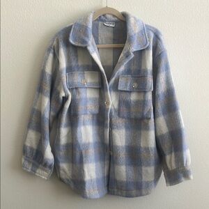 NEW Blue and White Plaid “Shacket”